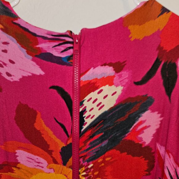 NWT FARM RIO Colorful Flowers Jersey Midi Dress - Picture 6 of 10